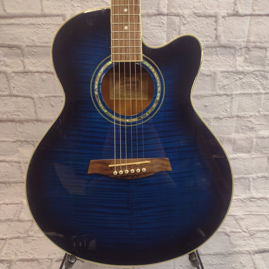Ibanez AEL20E Blue Dreadnaught Acoustic Guitar