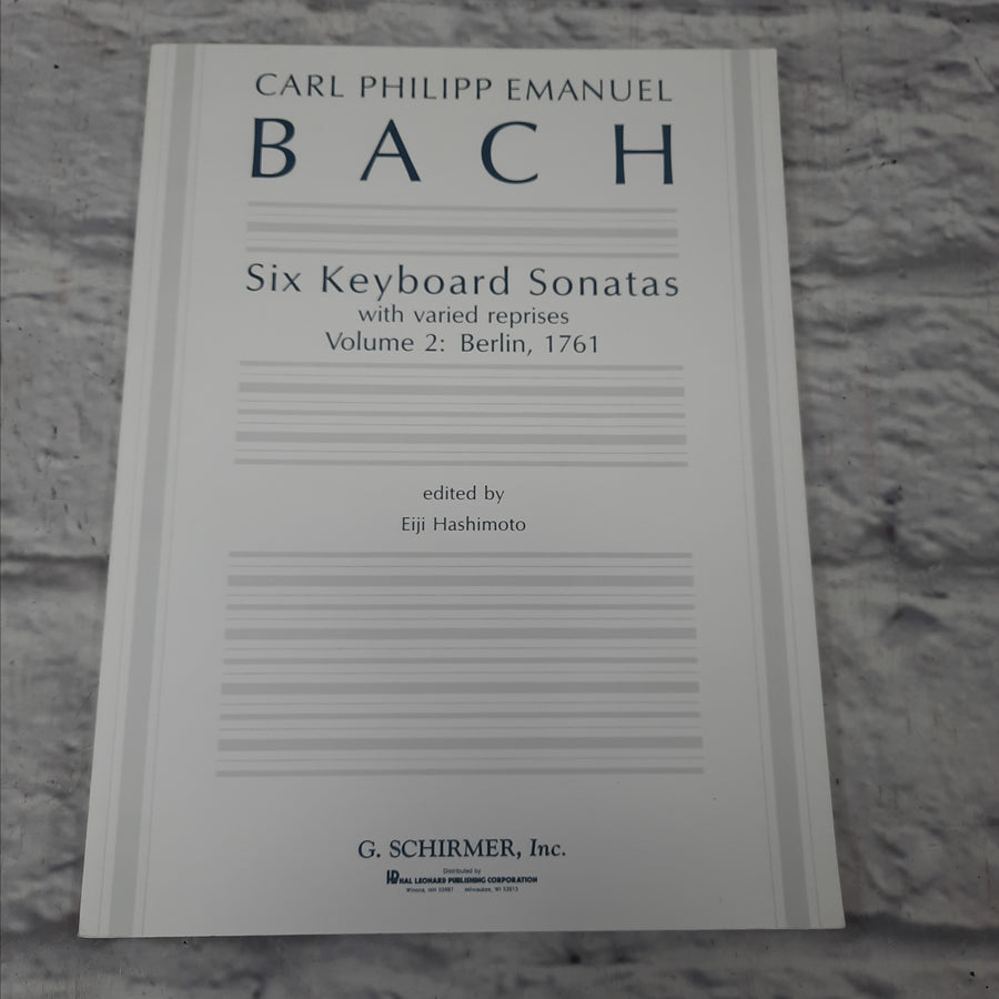 Six Keyboard Sonatas with varied reprises Vol. 2 Berlin 1761 C.P.E. Back Book