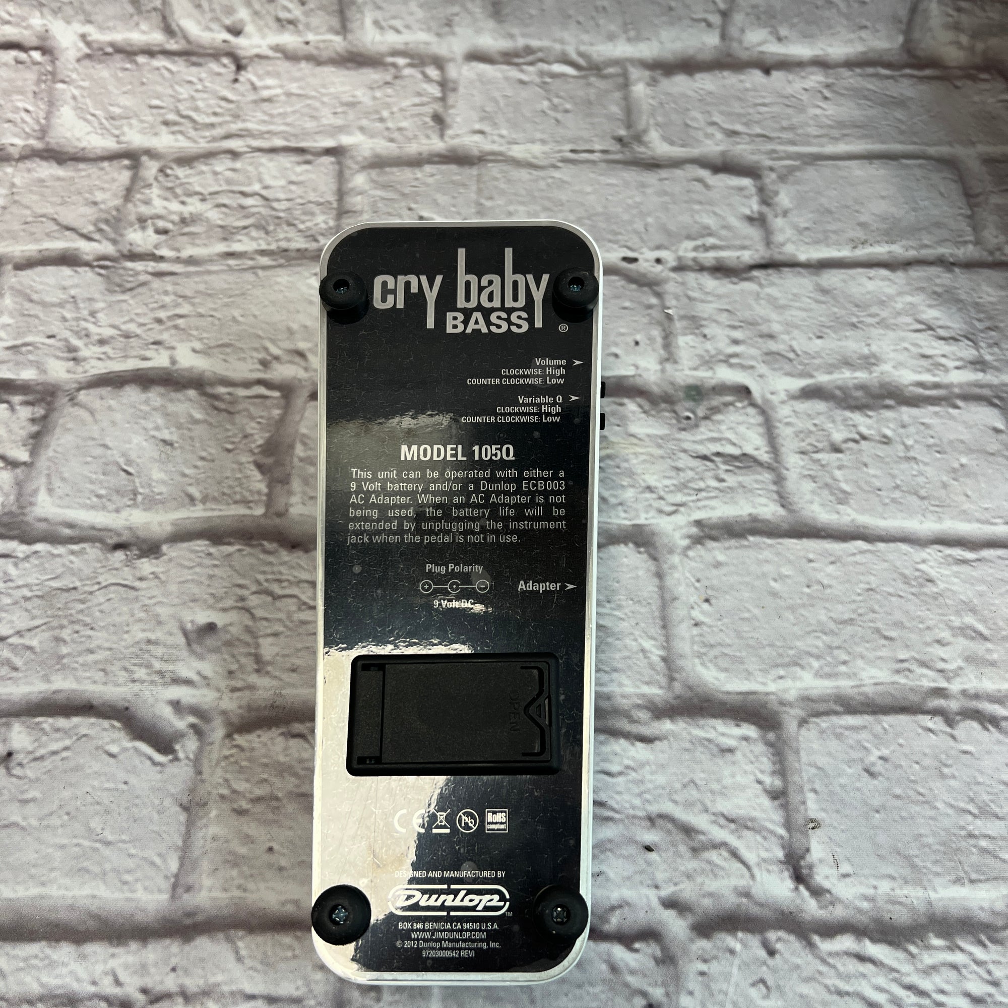 Dunlop 105Q Crybaby Bass Wah Pedal