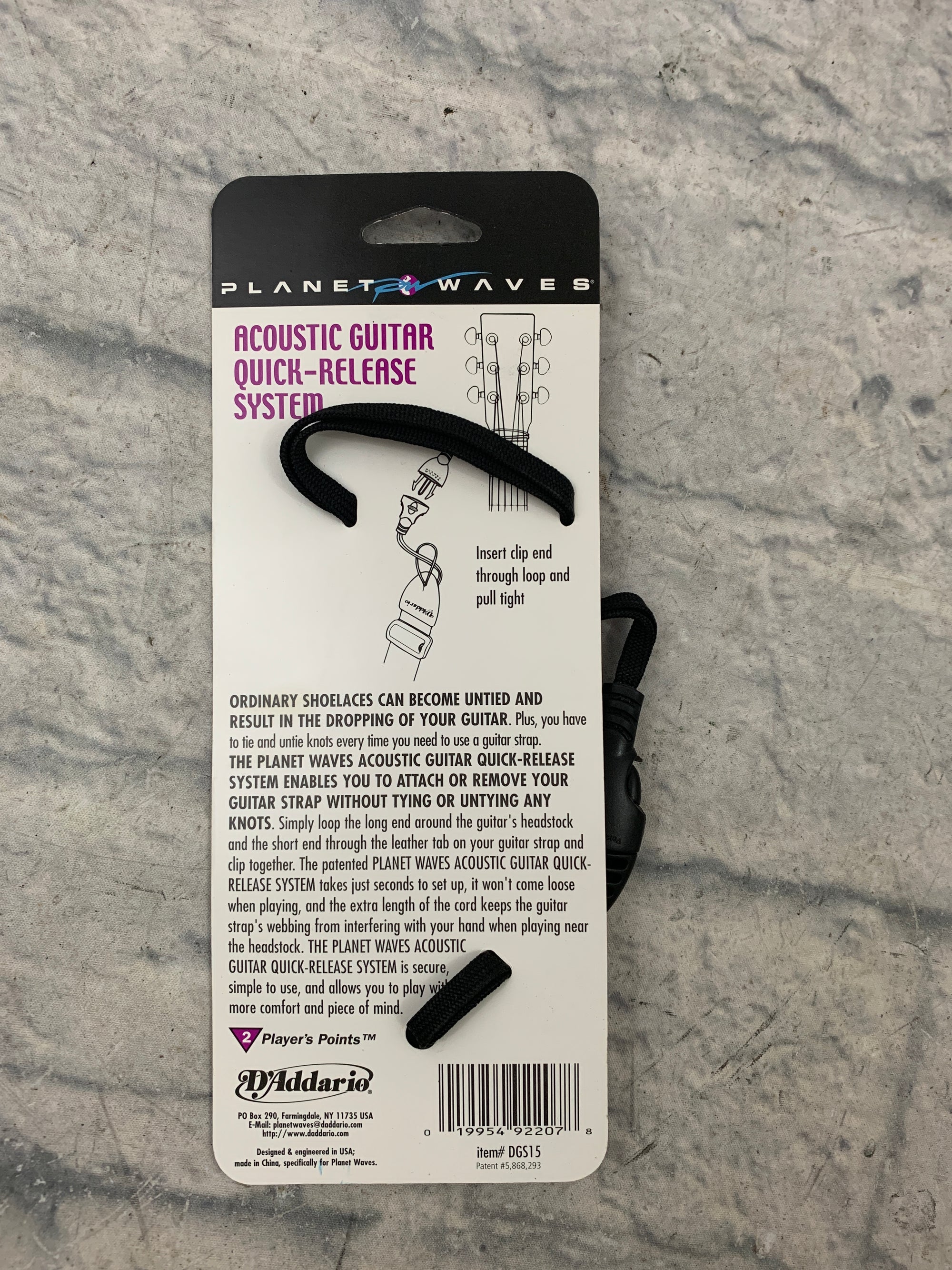 Planet Waves DGS15 Acoustic Quick Release Strap System
