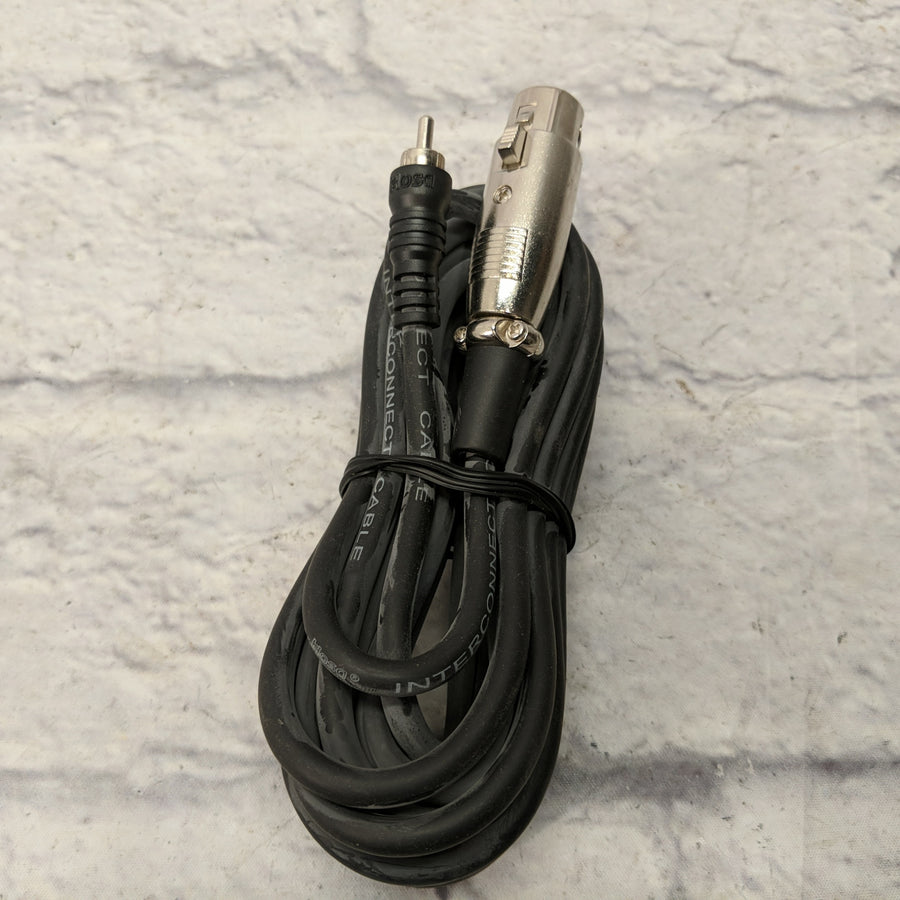 Hosa XRF-115 Single Cord 15ft Female XLR to Male RCA Cable