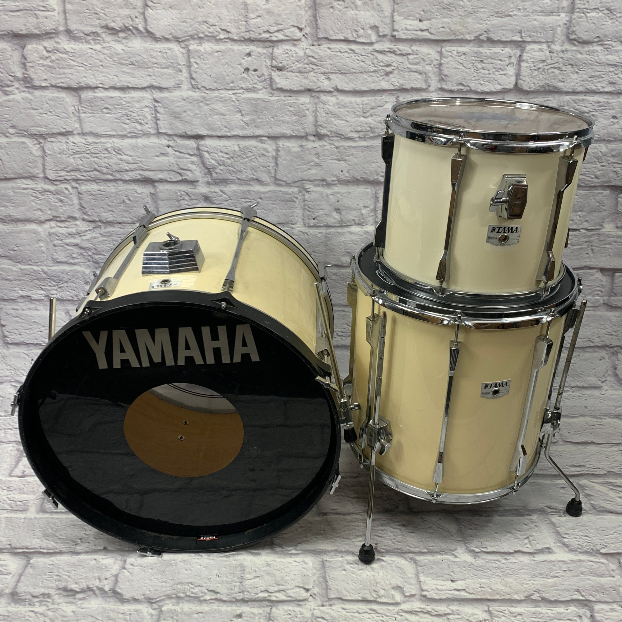 Tama Rockstar 3pc Drum Kit Vintage White