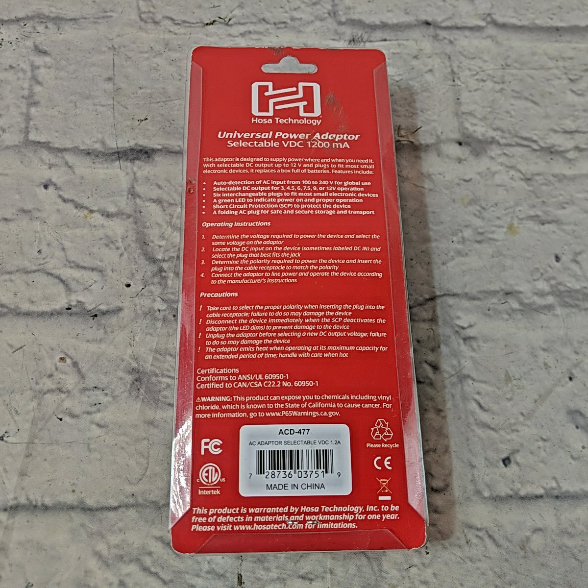 Hosa ACD-477 Universal Power Adapter