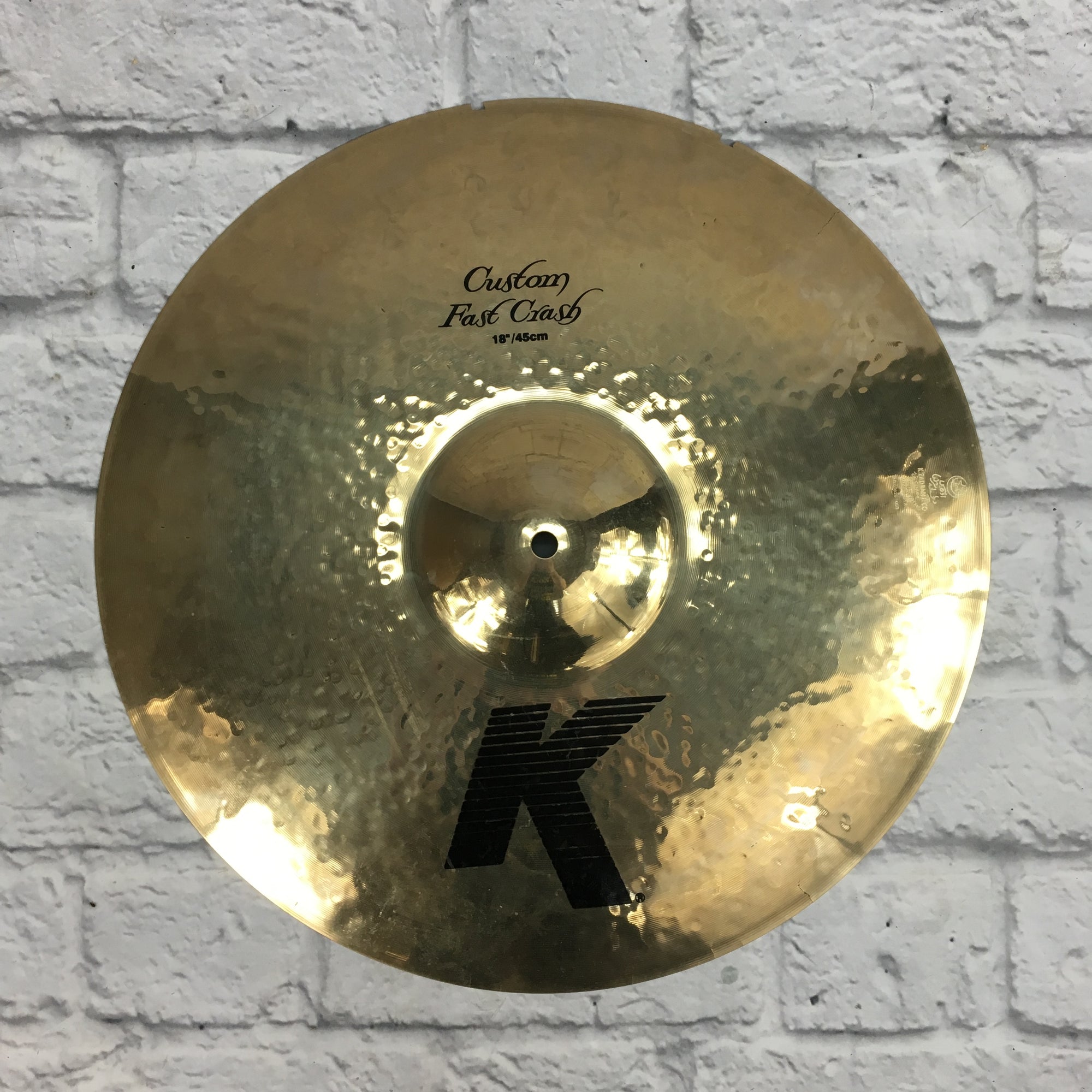 Zildjian K Custom 18in Fast Crash *Multiple Cracks From Edge*