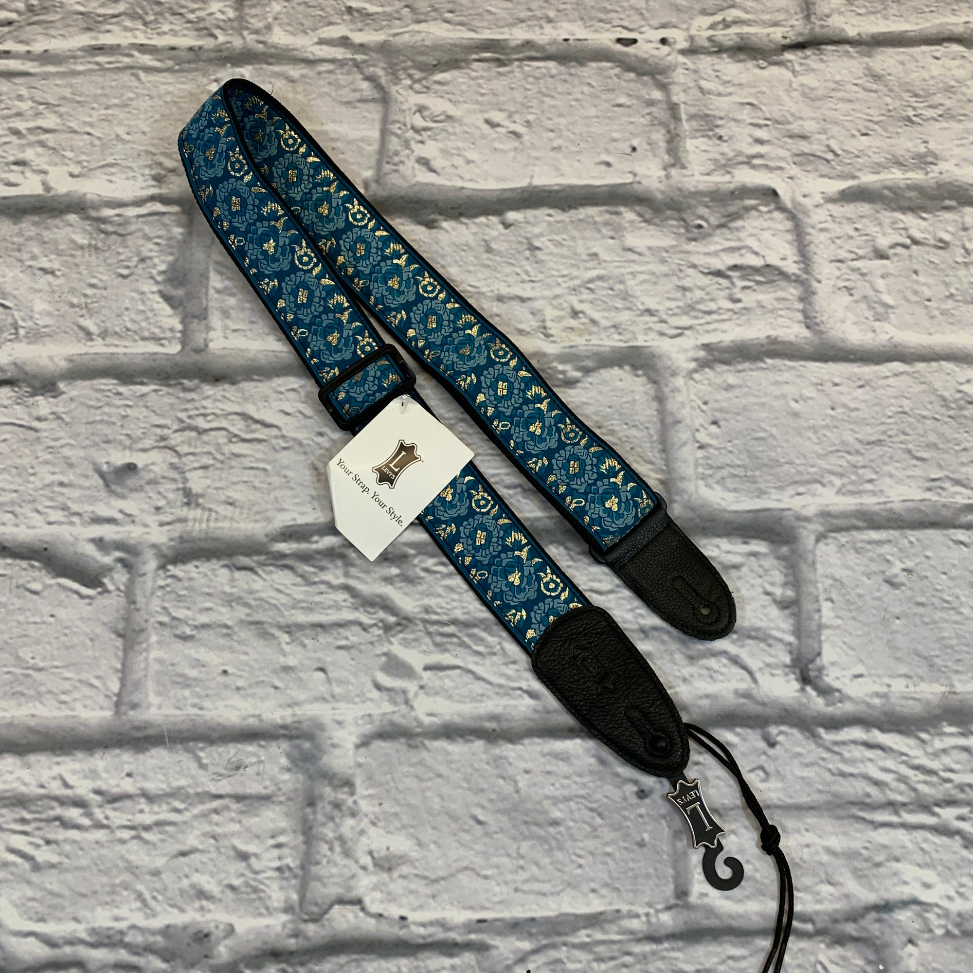 Levy's M8AS-BLU Jacquard 2" Guitar Strap Blue