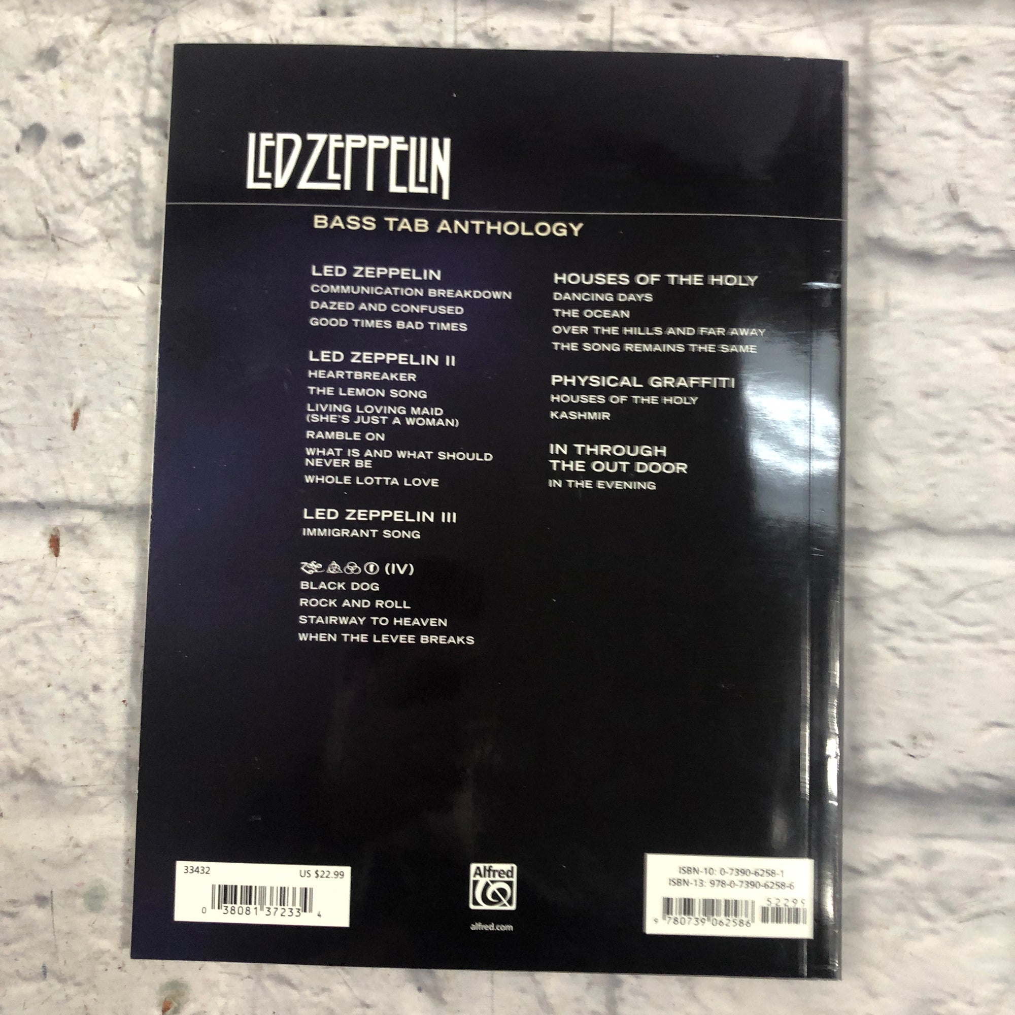 Led Zeppelin Bass Tab Anthology Book