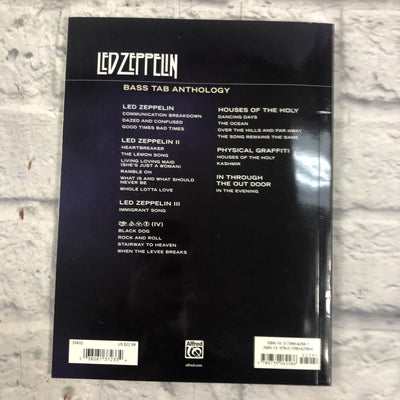Led Zeppelin Bass Tab Anthology Book
