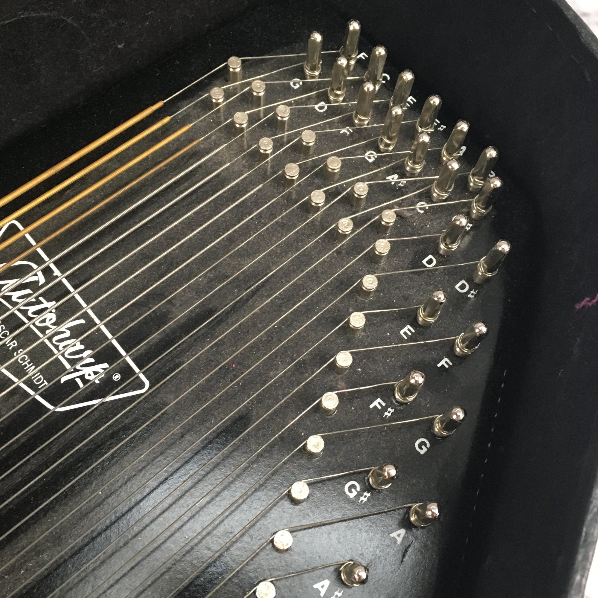 Oscar Schmidt Black Auto Harp w/ case as-is