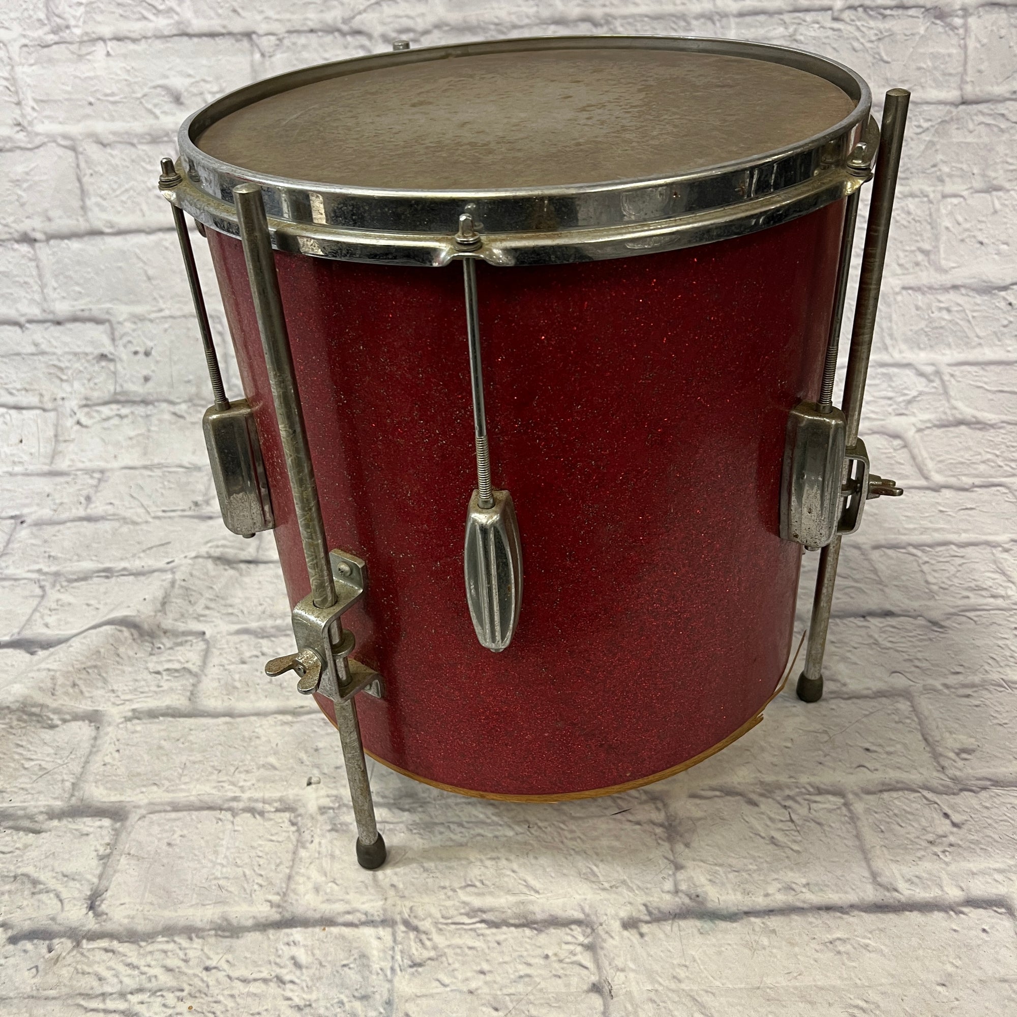 Kent Vintage 14 Red Sparkle Floor Tom Made in Japan 14x14"
