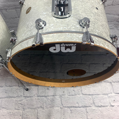 DW 3pc Collectors Series Drum Set White Marine Pearl 2006