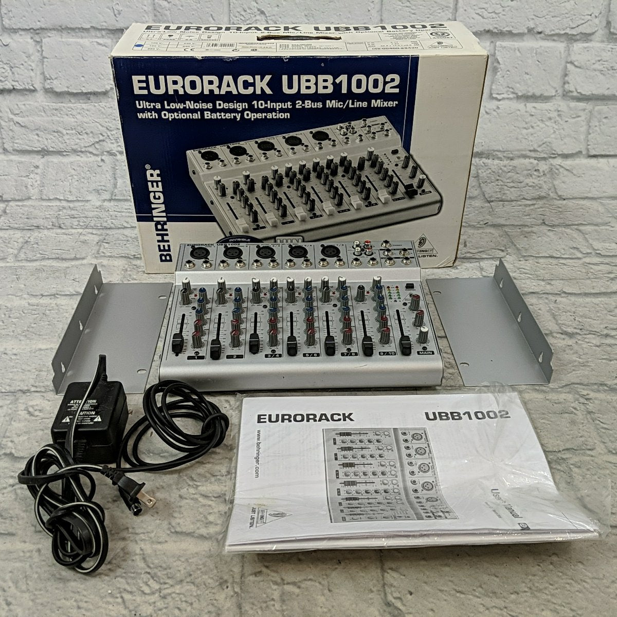Behringer Eurorack UBB1002 With Rack Ears, Power Supply, in
