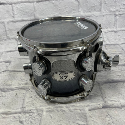 PDP X7 Silver to Black Sparkle 8x7" Tom