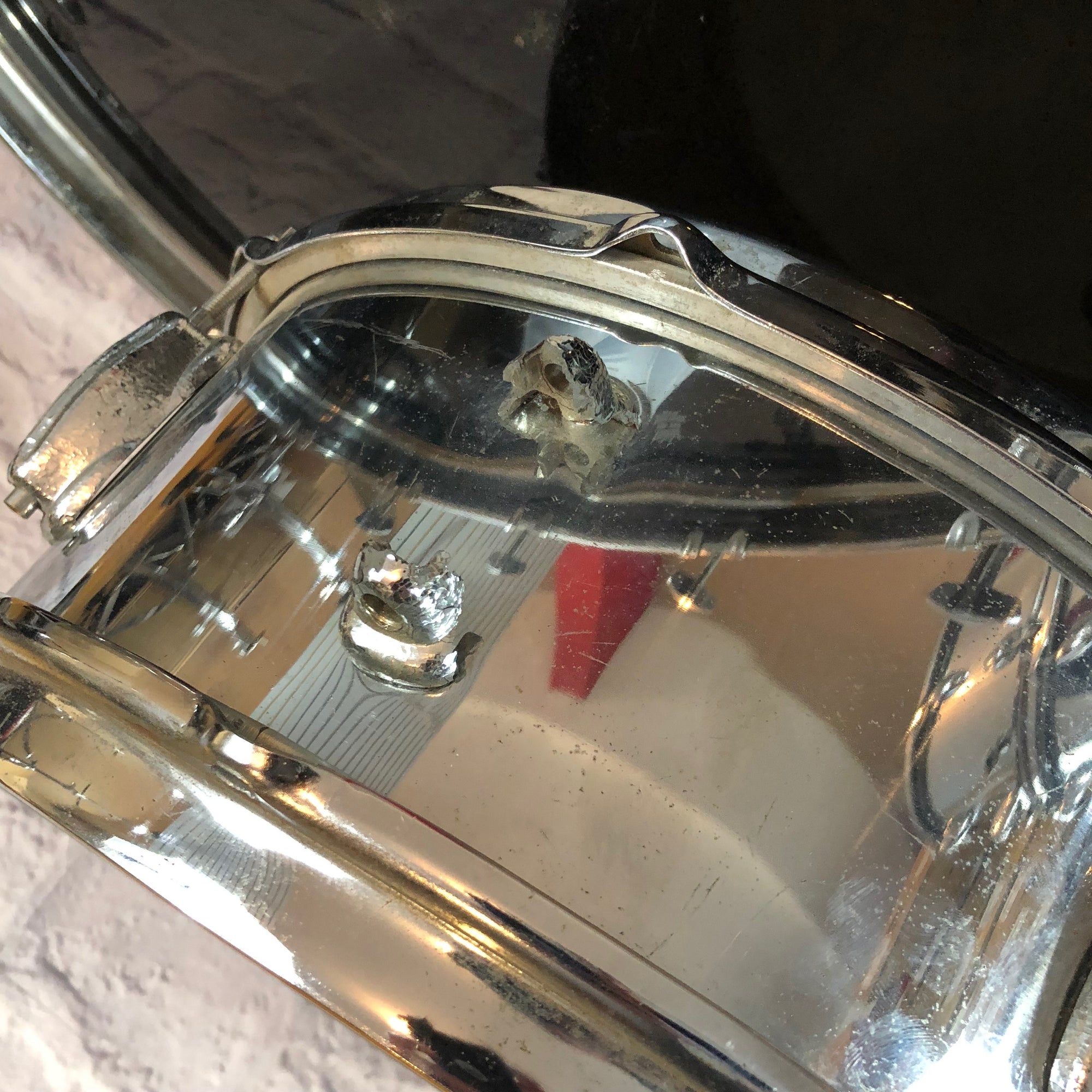 1970s Vintage Slingerland 5pc Chrome over Maple Drum Set 24/18/14/14/13