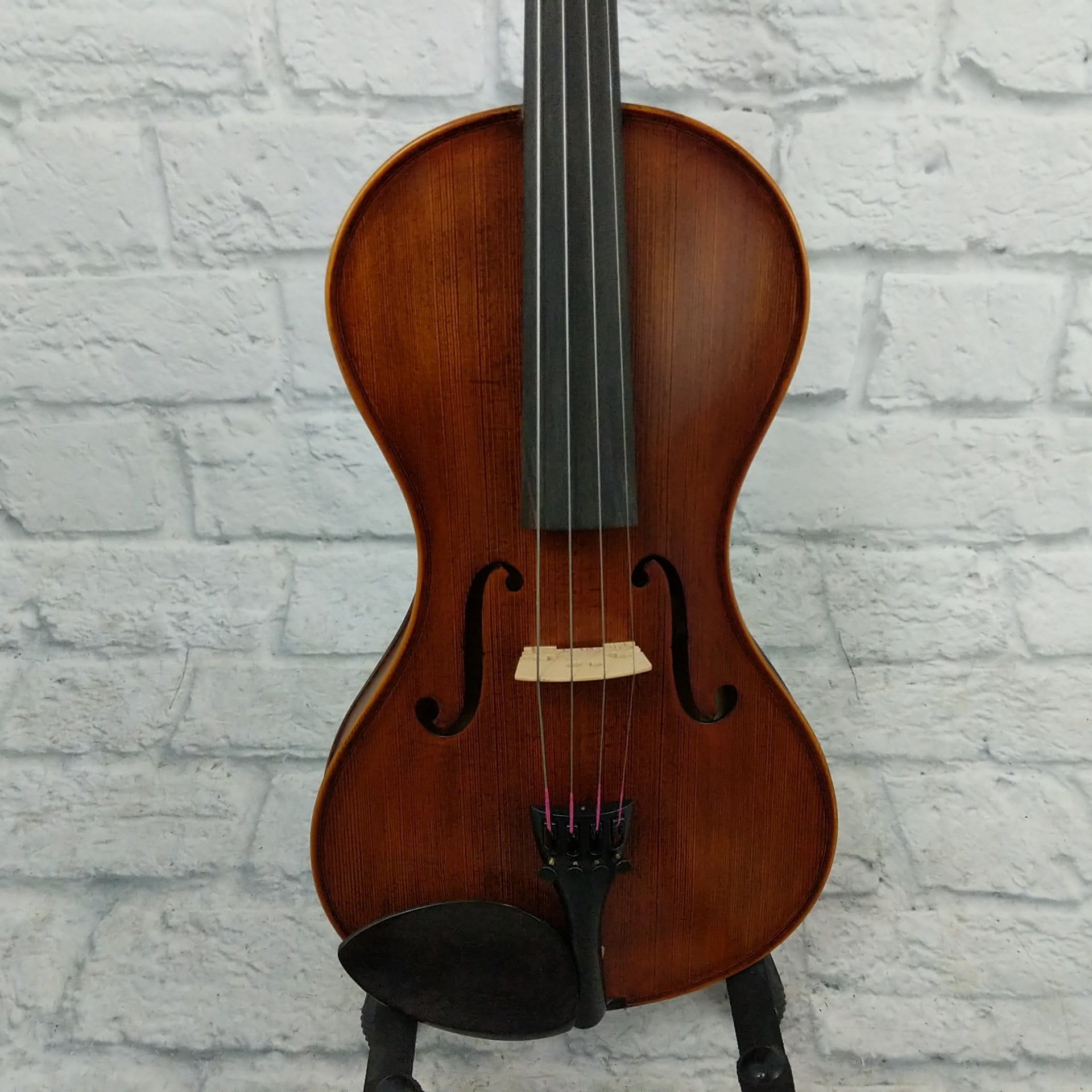Full Size 4/4 Student Violin with Gator GCE-Violin 4/4 Deluxe ABS Hardshell Violin Case