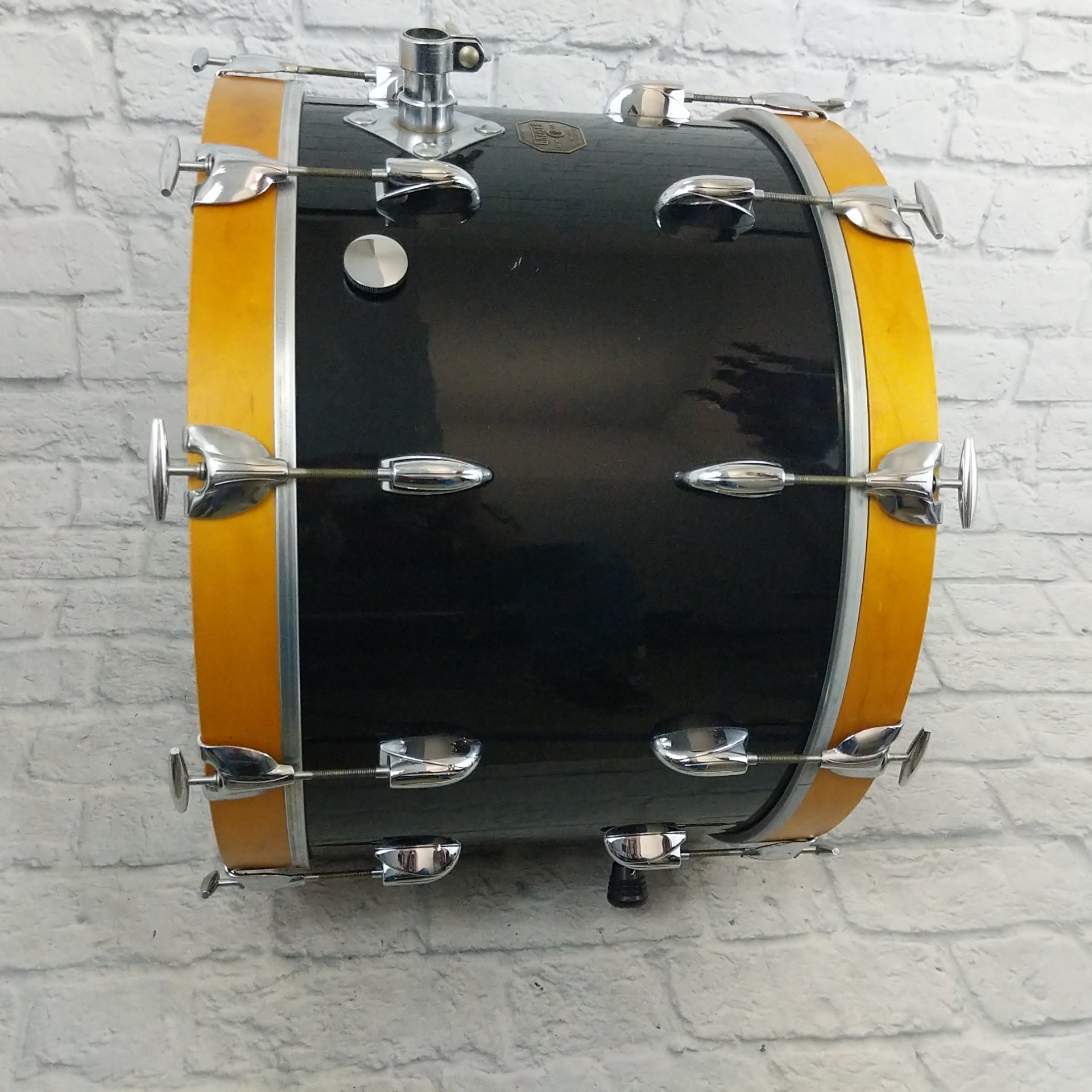 Gretch USA Custom 14 x 22 Bass Drum Black Nitron (Early 70's)