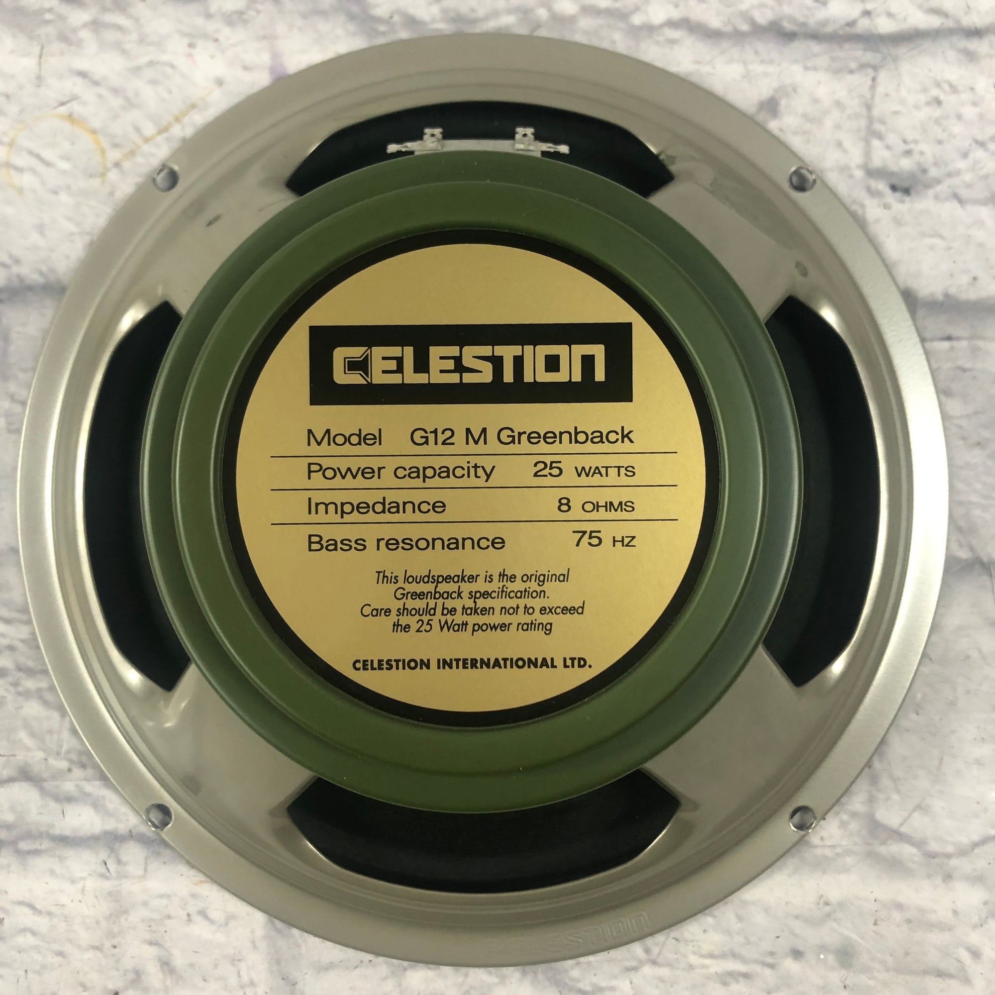 Celestion G12M Greenback 8 ohm 25 Watt 12 Speaker - Evolution Music