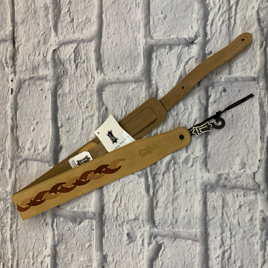 Levy's MS26E-006 Hand Brushed Suede 2.5" Guitar Strap w/ Embroidery