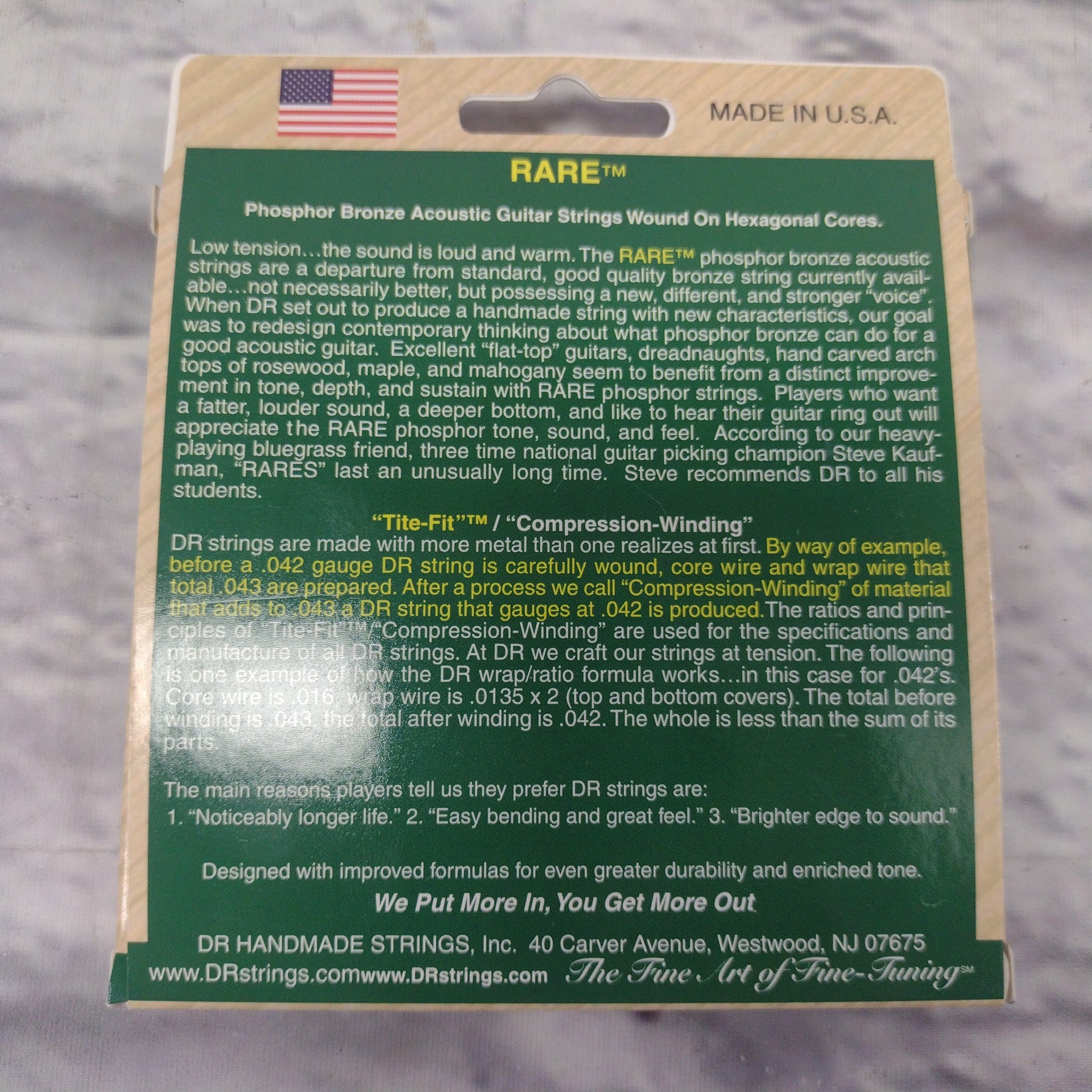 DR Strings Rare 12-String Light 10-48 Acoustic Guitar Strings