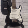 Fender Squier Mini Strat - Black Electric Guitar with Roadrunner 3/4 Soft Case