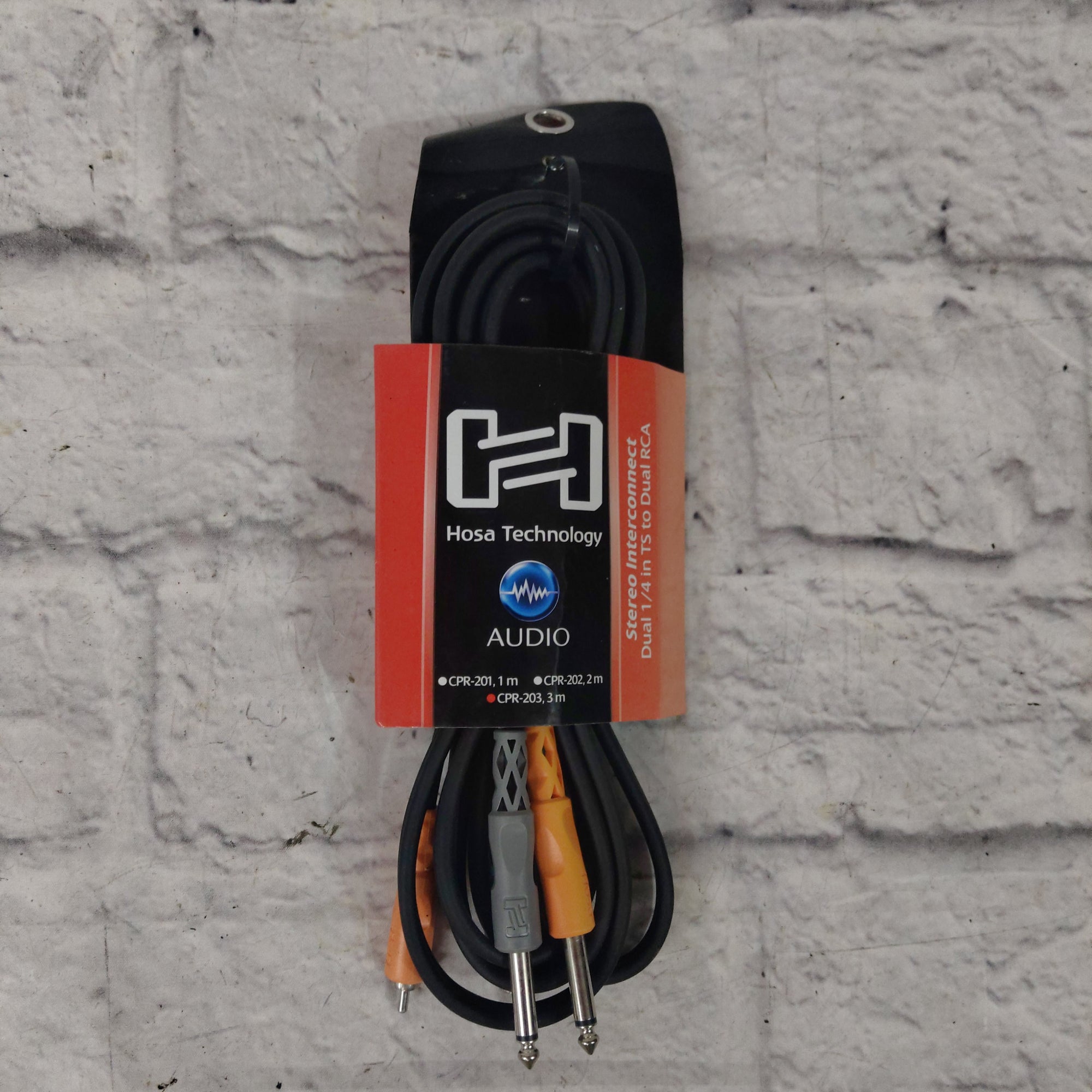 Hosa CPR-203 Stereo Interconnect Dual 1/4in TS to Dual RCA - 3m