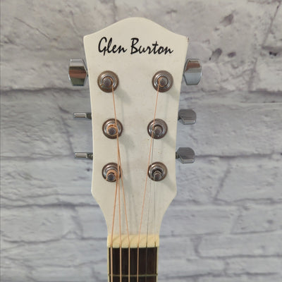 Glen Burton GA204CE-WH Spruce Top Cutaway Mahogany Neck 6-String Acoustic Electric Guitar - White
