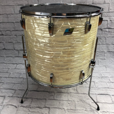 Ludwig Vintage 1970s 20 Floor Tom White Oyster Pearl