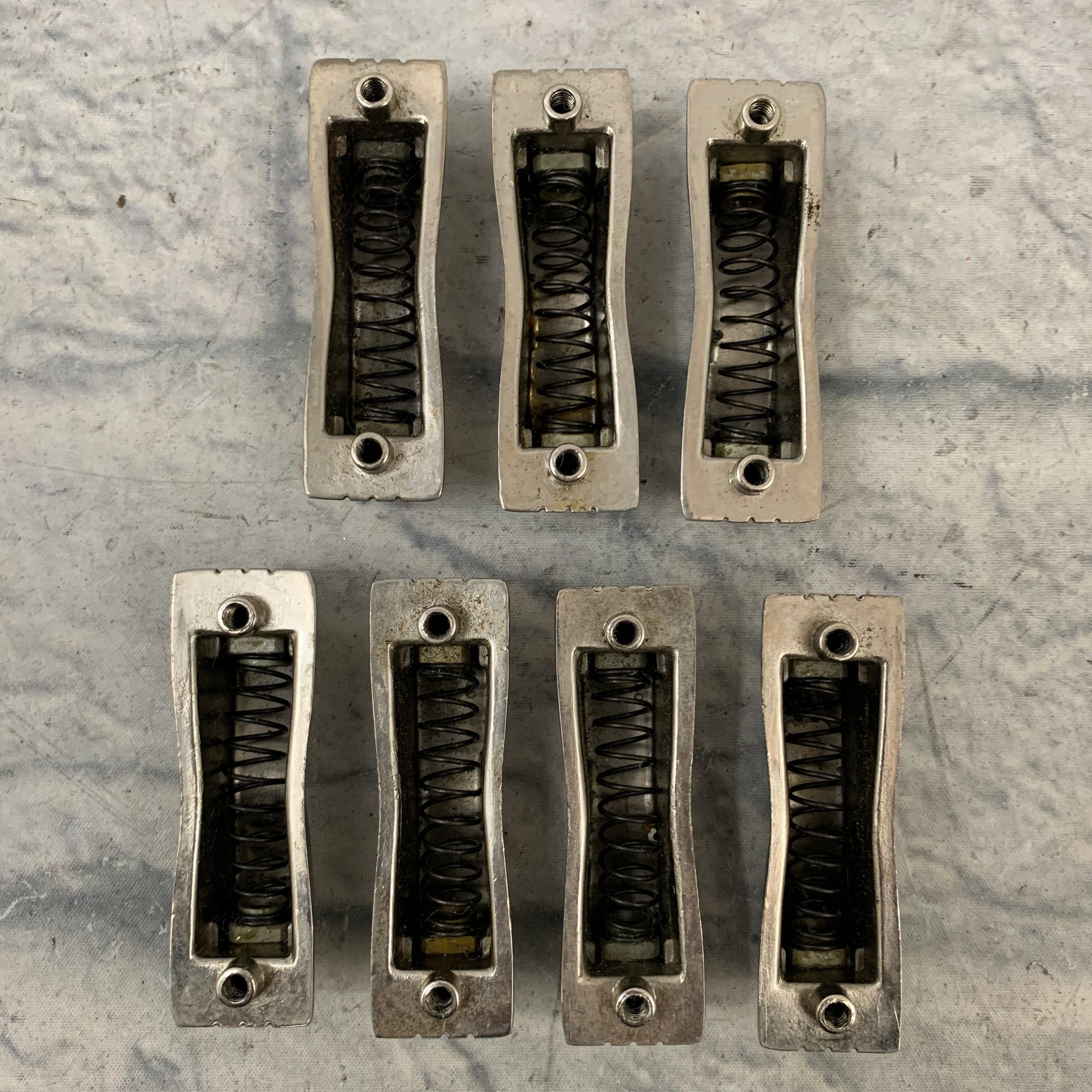 Ludwig Vintage Bowtie Snare Drum Lugs Nickel Set of 7 Jazz Festival Pioneer