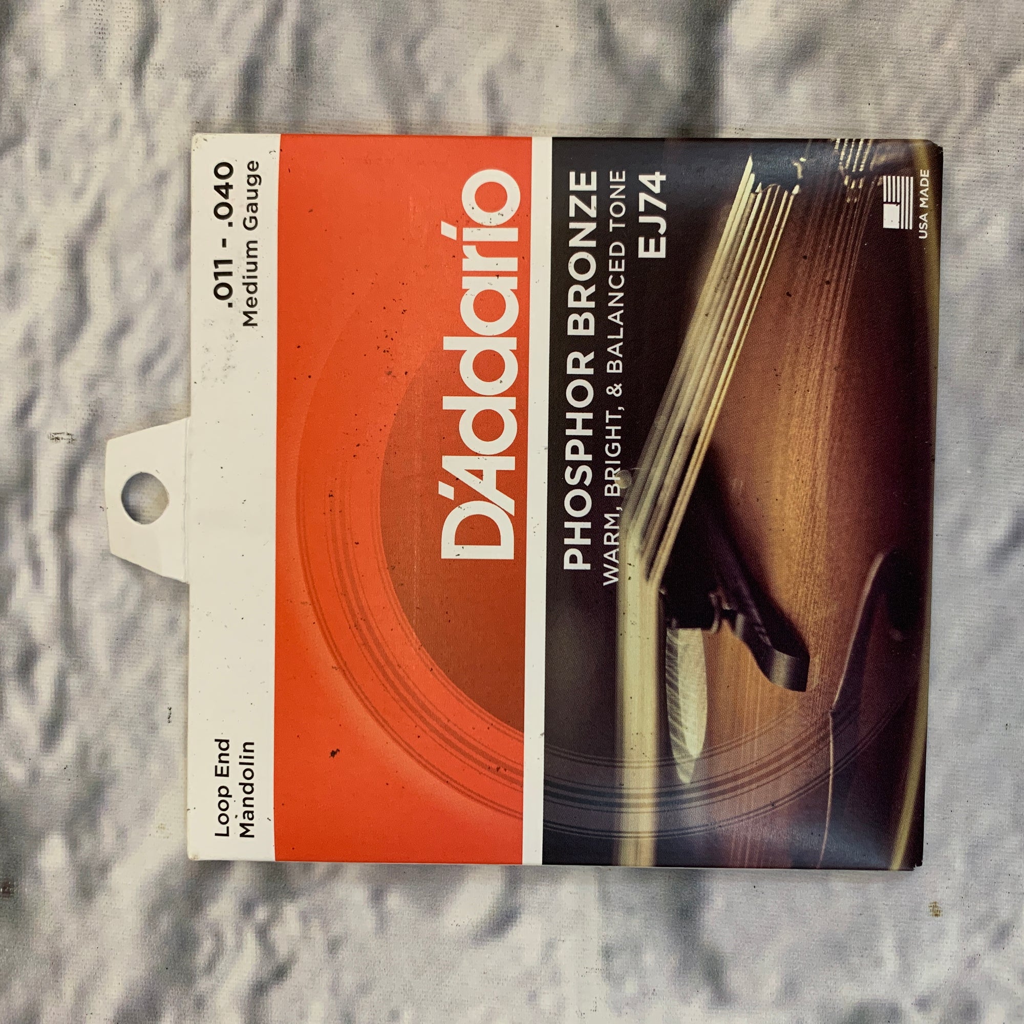 D'Addario EJ74 Phosphor Bronze Loop End Medium 11-40 Mandolin Strings