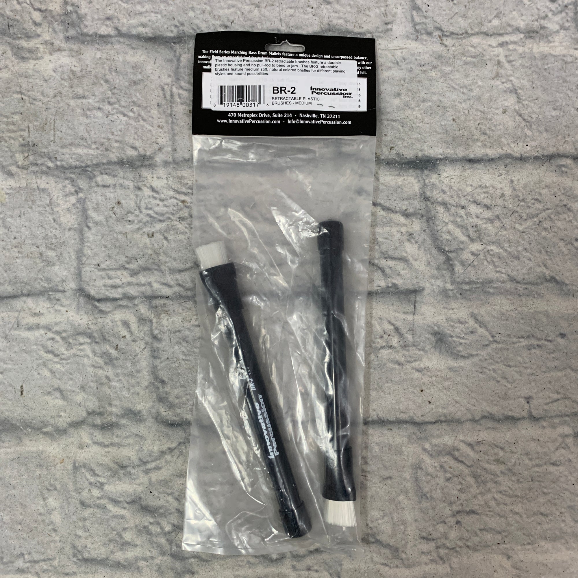 Innovative Percussion BR-2 Retractable Plastic Brushes
