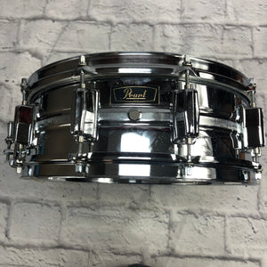 Pearl 14 x 5 Chrome Over Steel Snare Drum Vintage 1970s