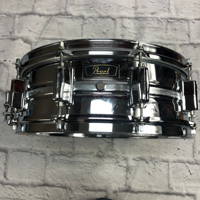 Pearl 14 x 5 Chrome Over Steel Snare Drum Vintage 1970s