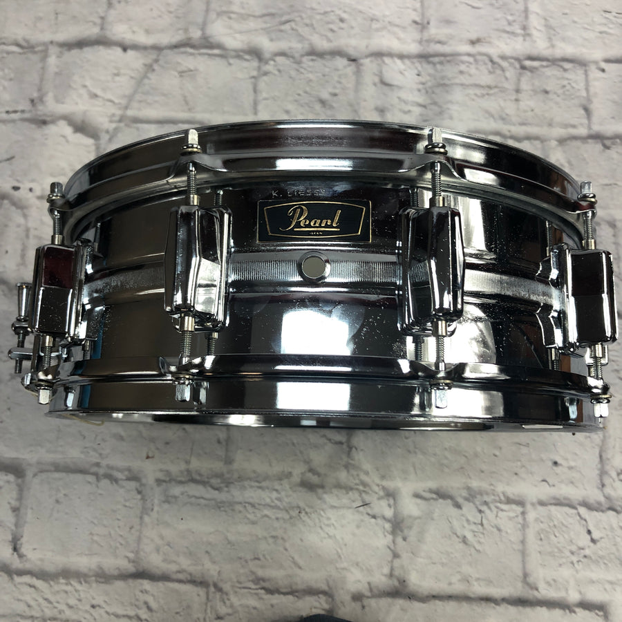 Pearl 14 x 5 Chrome Over Steel Snare Drum Vintage 1970s