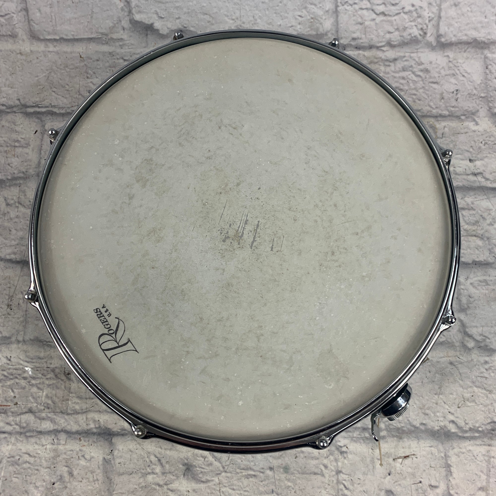 Vintage 1967 Slingerland Gene Krupa 14x5.5 Snare - White Marine Pearl
