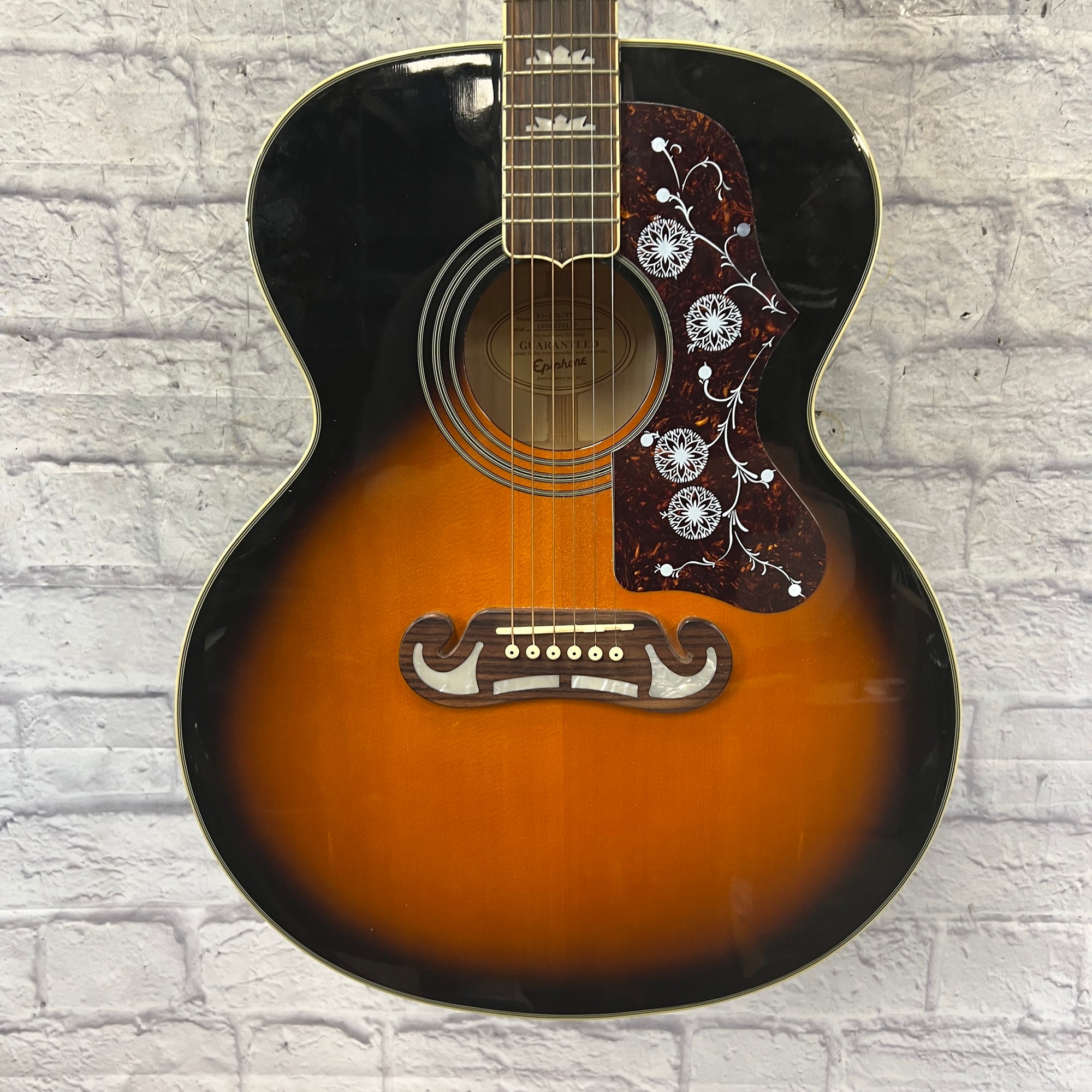 Epiphone EJ200 Vintage Sunburst Jumbo Acoustic Guitar