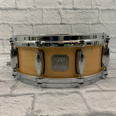 Gretsch Maple 5.5 x 14 Snare - Natural Finish Die Cast Hoops