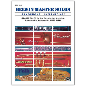 Belwin Master Solos Volume 1 Saxophone Intermediate Music Book