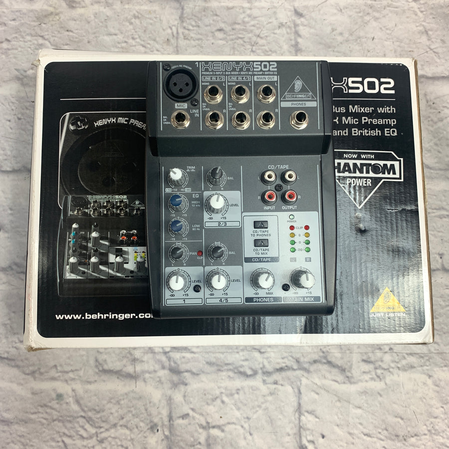 Behringer Xenyx 502 Passive 5 Input 2 Bus Mixer