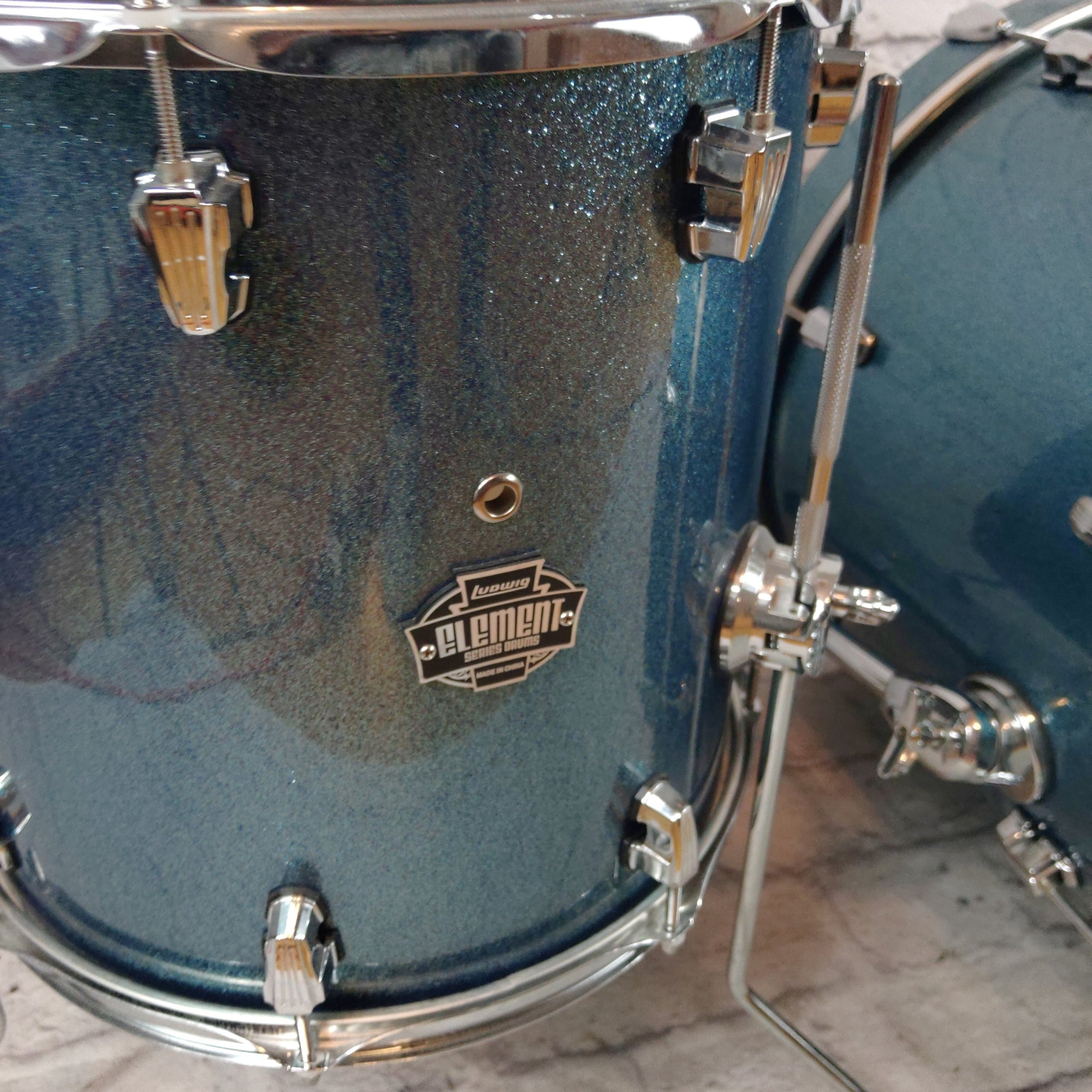Ludwig Element Pelham Blue Sparkle 5 Piece Drum Kit