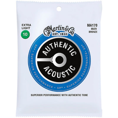 Martin MA140 Authentic Acoustic Light Gauge Guitar Strings 12-54