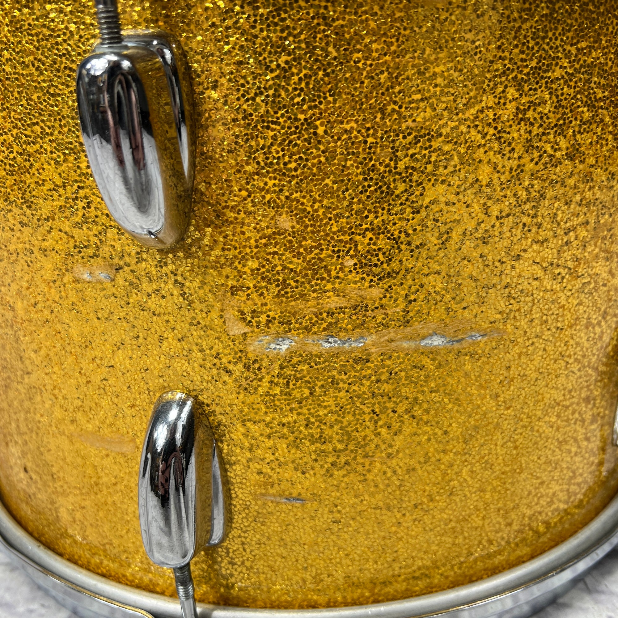 1966 Slingerland 13x9 13x9" Gold Sparkle Rack Tom