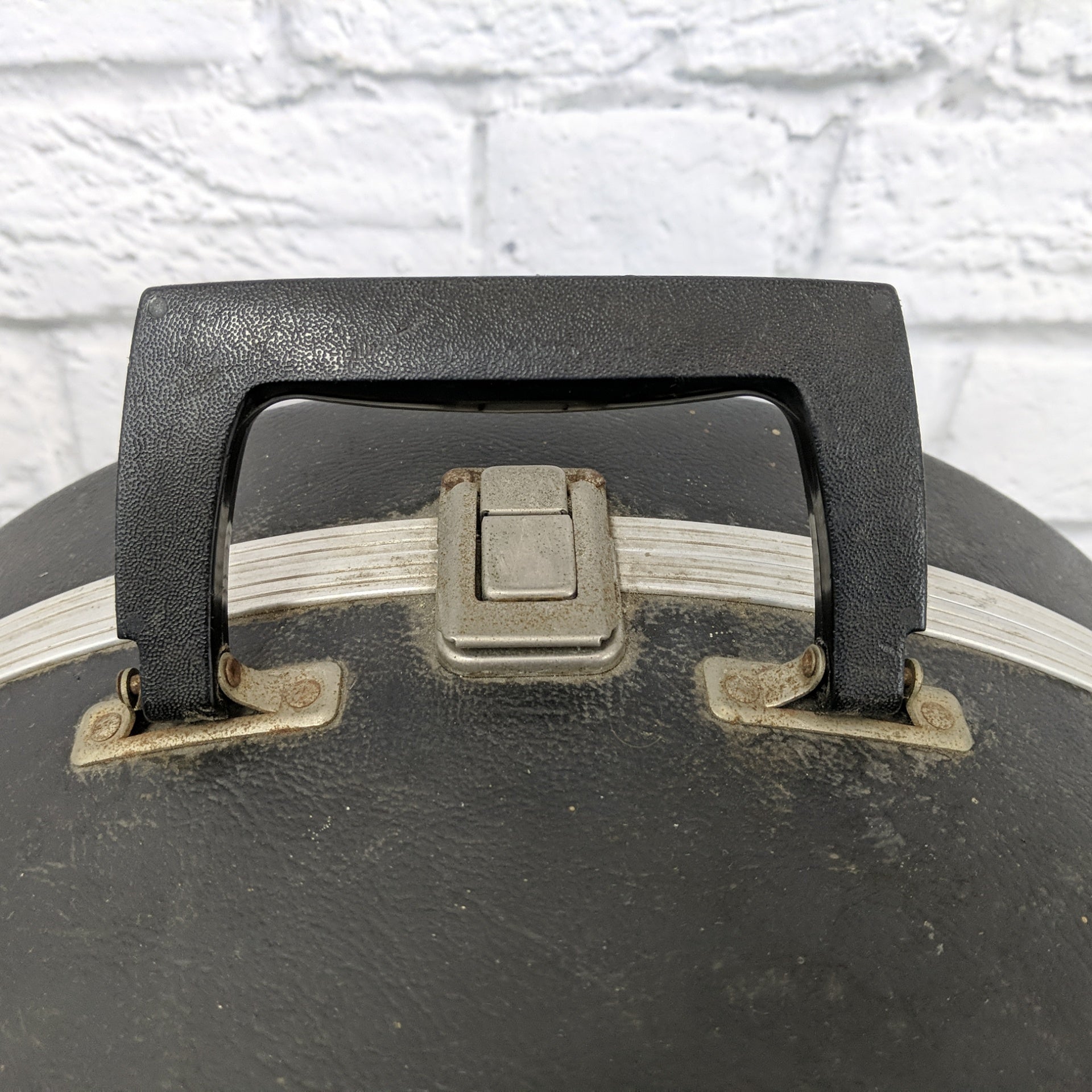 Vintage 70s Ludwig Blue Olive Snare Case Tombstone Shape