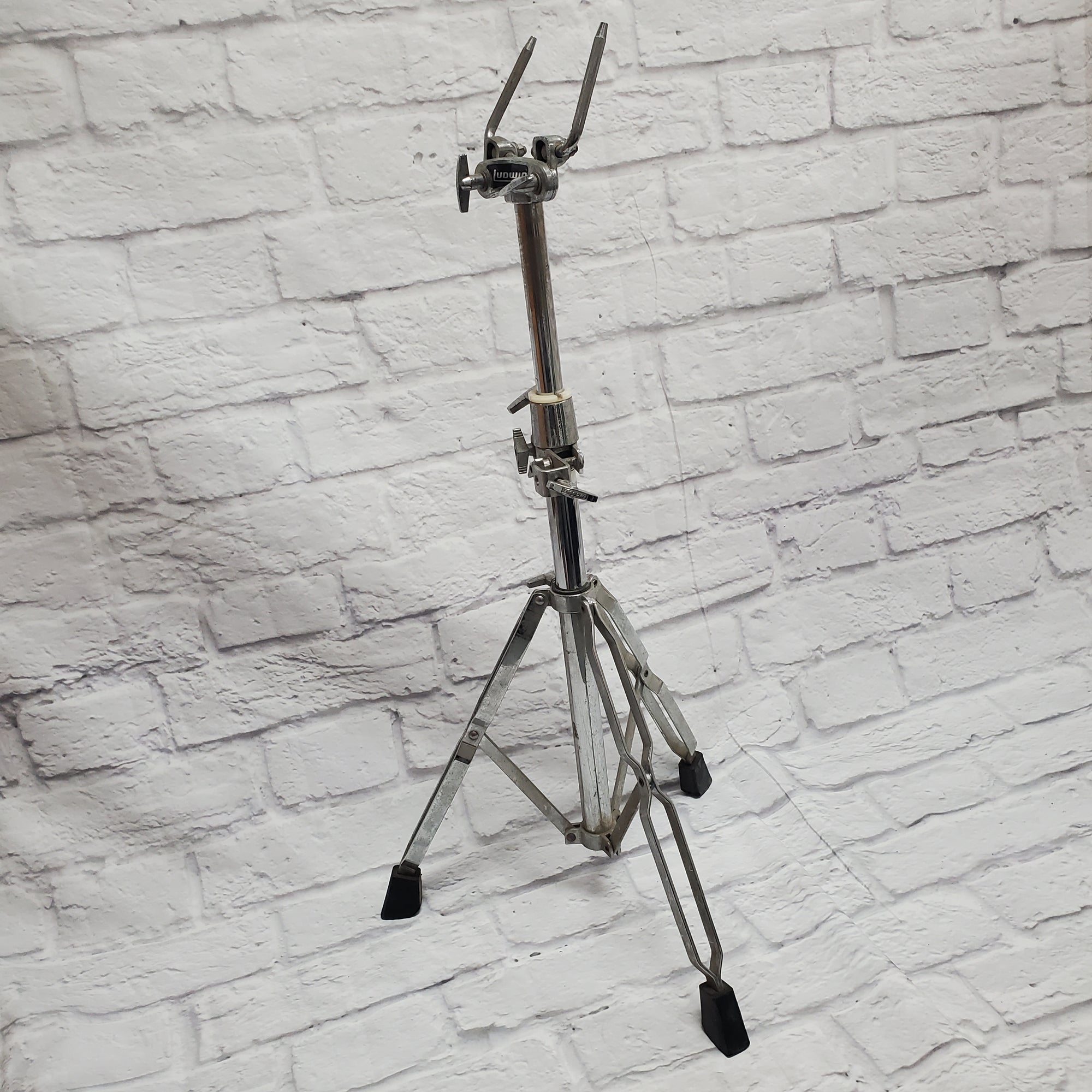 Vintage Ludwig Double Tom Stand 1970's 1980's with Clamp Attachment