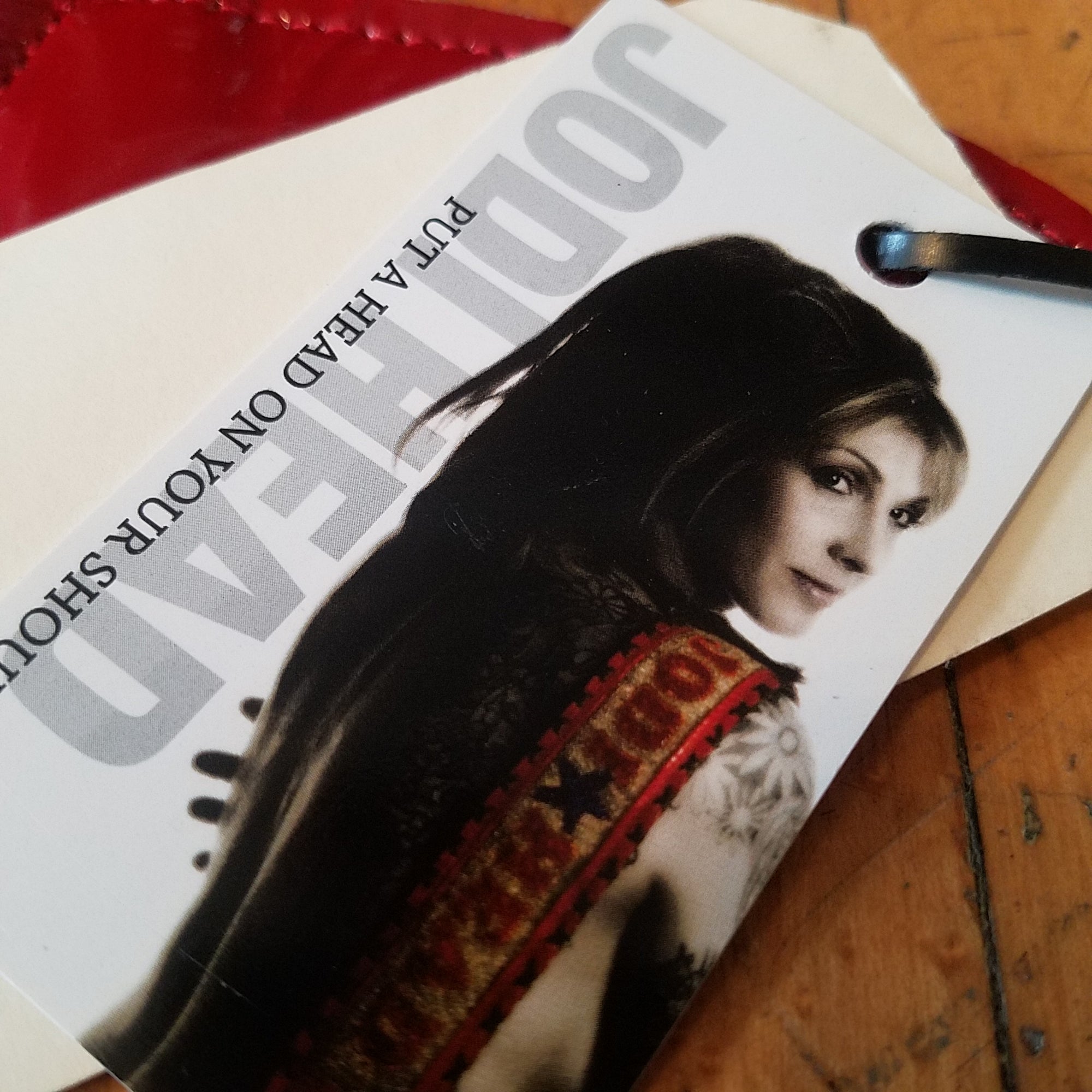 Jodi Head Silver and Red Bolt Slider Guitar Strap