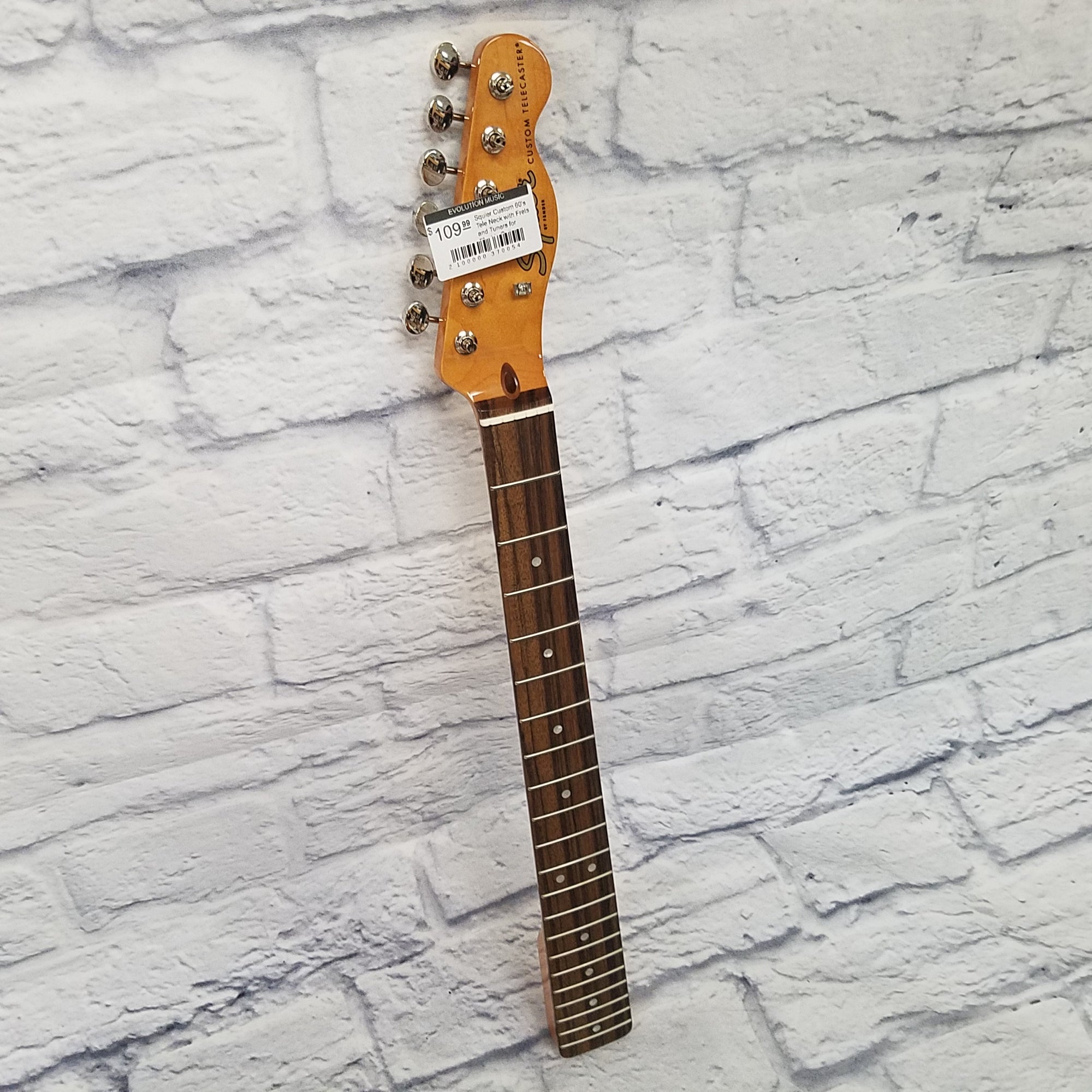 Squier Custom 60's Tele Neck with Frets and Tuners for Electric Guitar