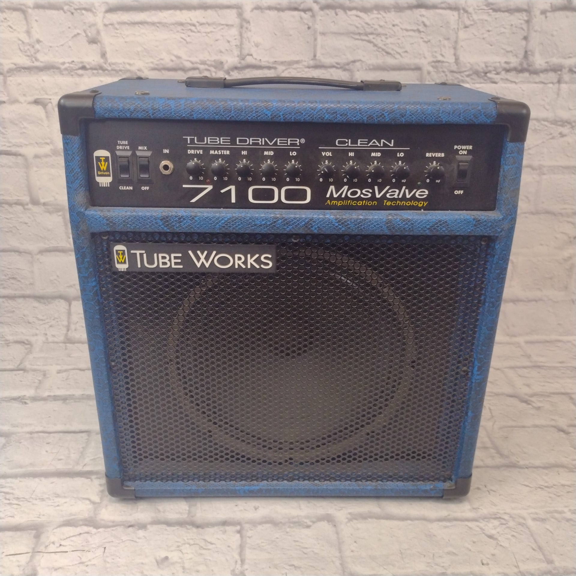 Tube Works MOS Valve 7100 Blue Snake Skin Guitar Combo Amp