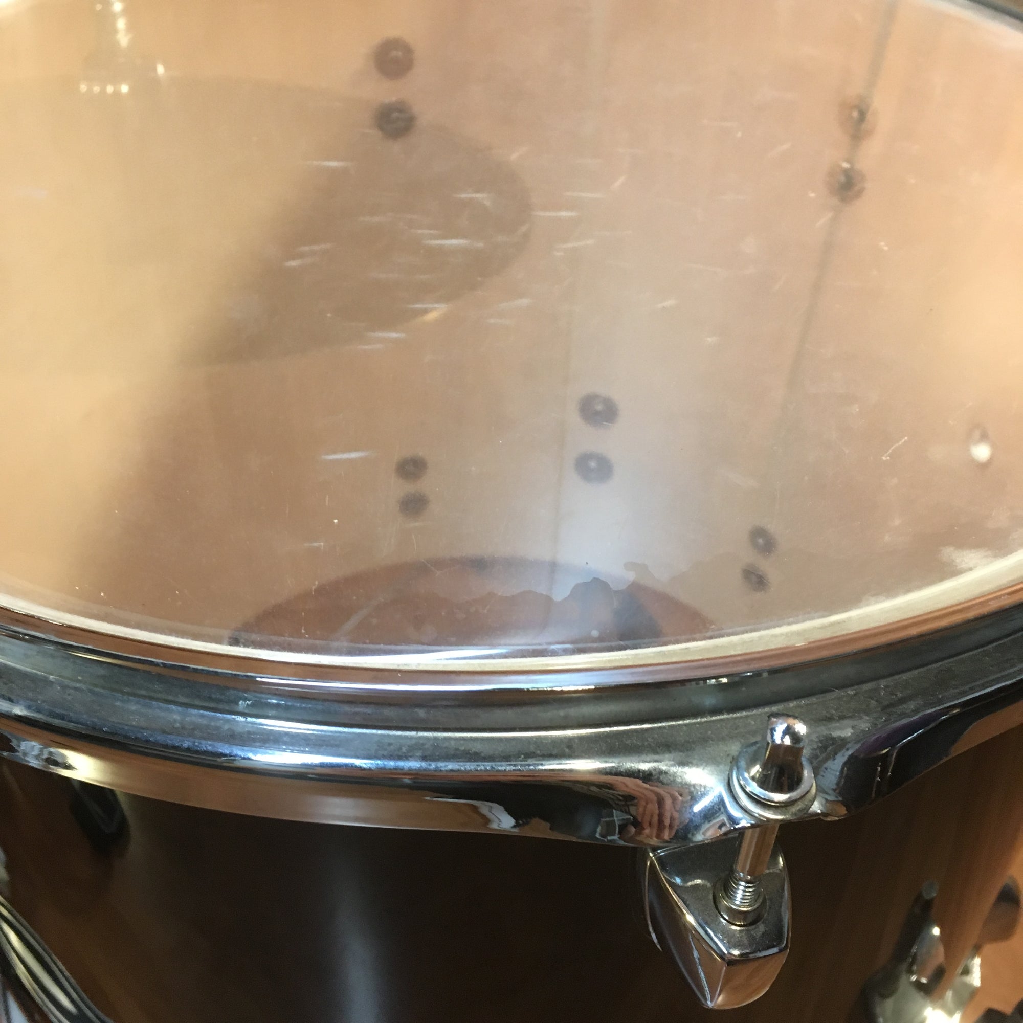 Sound Percussion 4 Piece Black Drum Set with Hardware and Cymbals