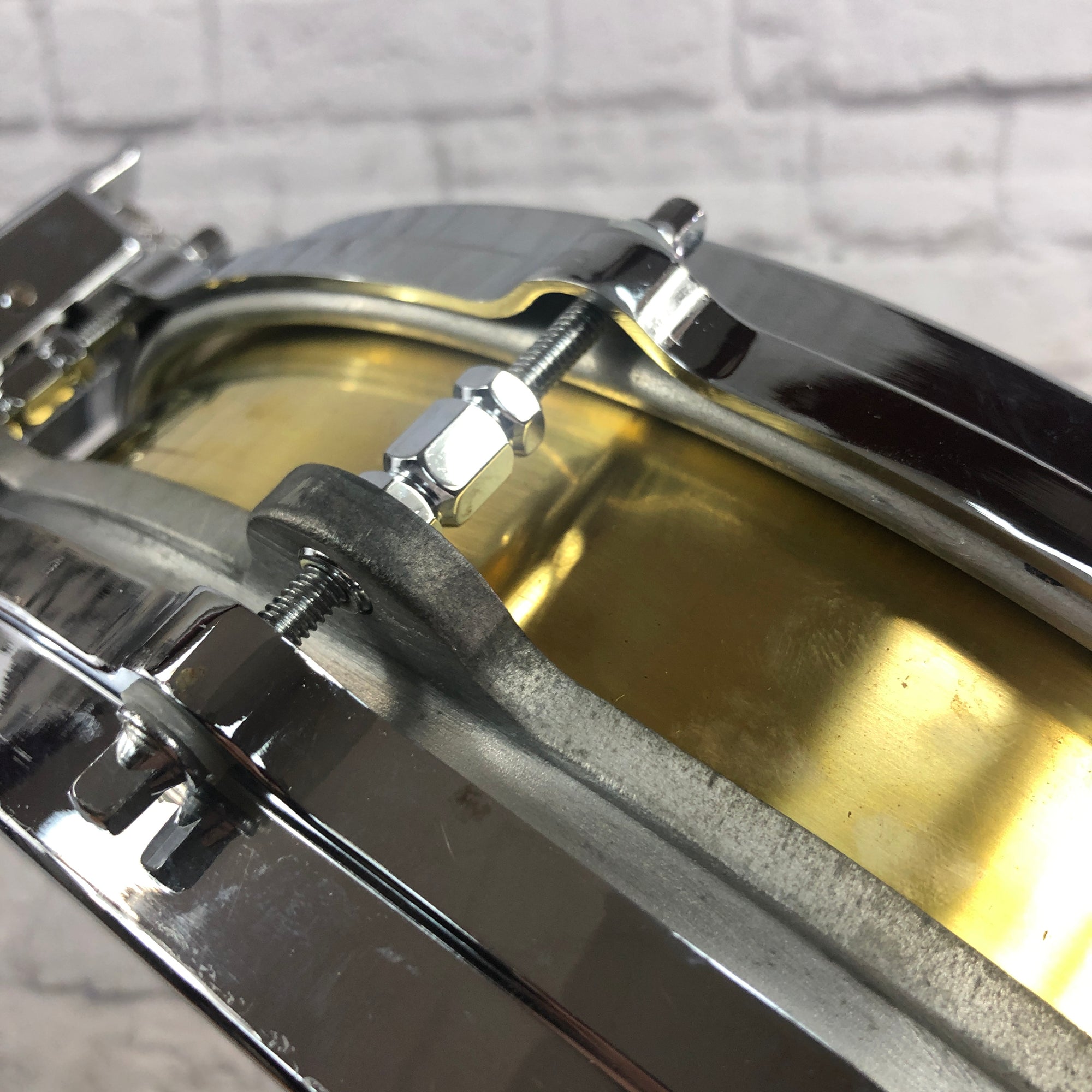 Pearl 14x3 Free Floating Brass Snare Drum 1980s - Evolution Music