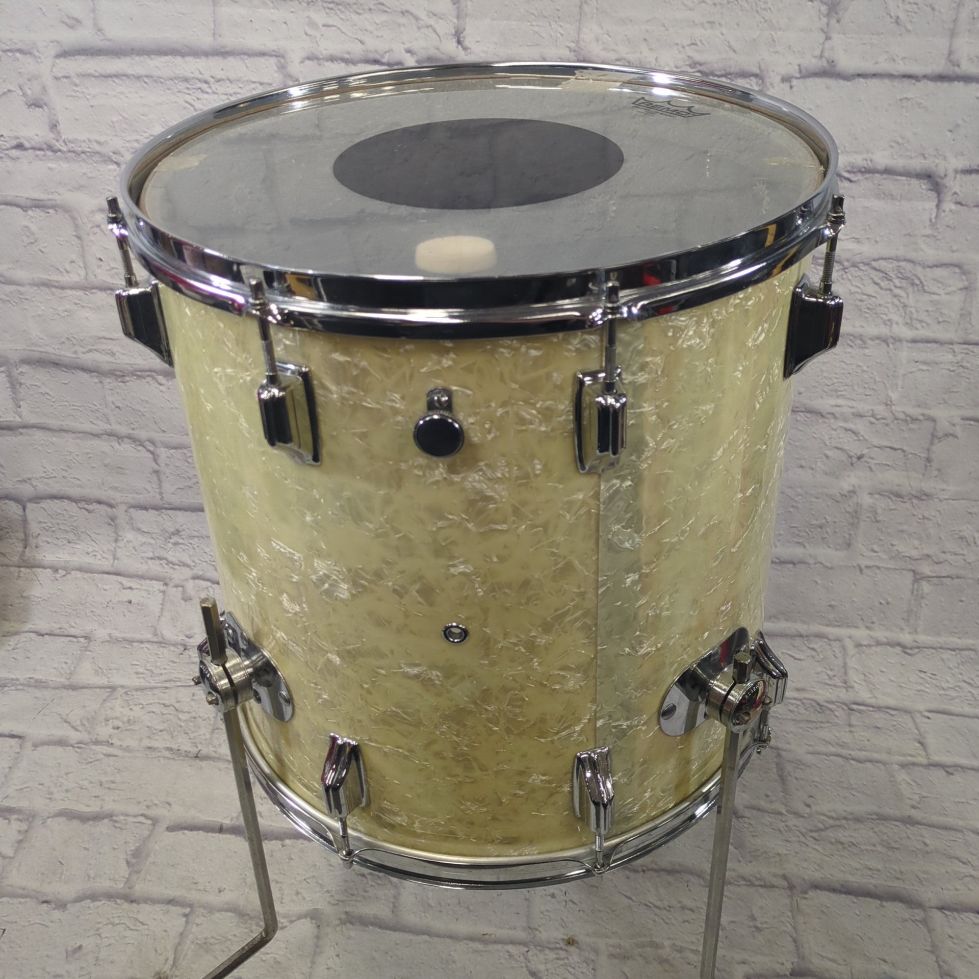 Rogers Vintage 16x16 White Marine Pearl Fullerton Floor Tom