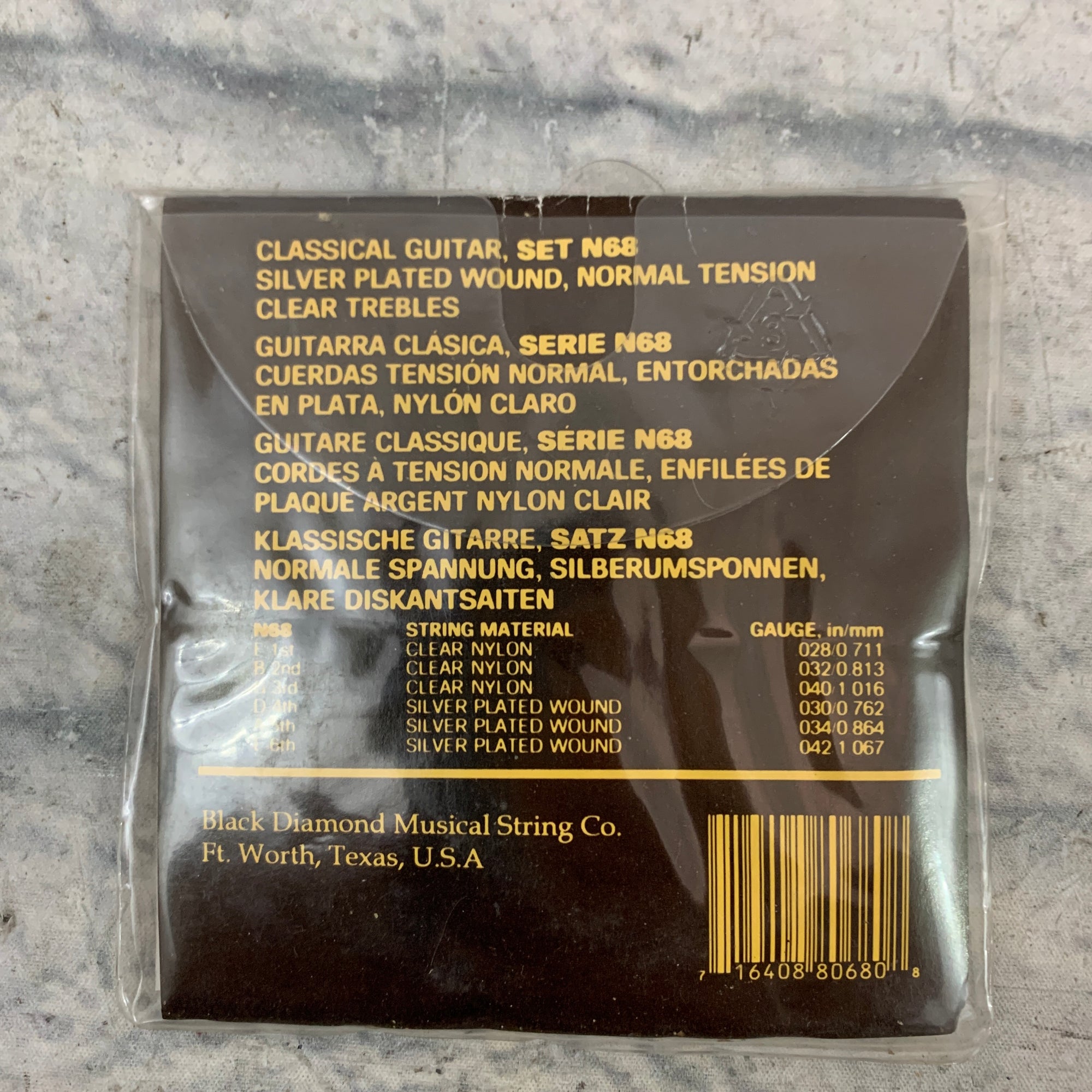 Black Diamond Strings N68 Classical Guitar Strings