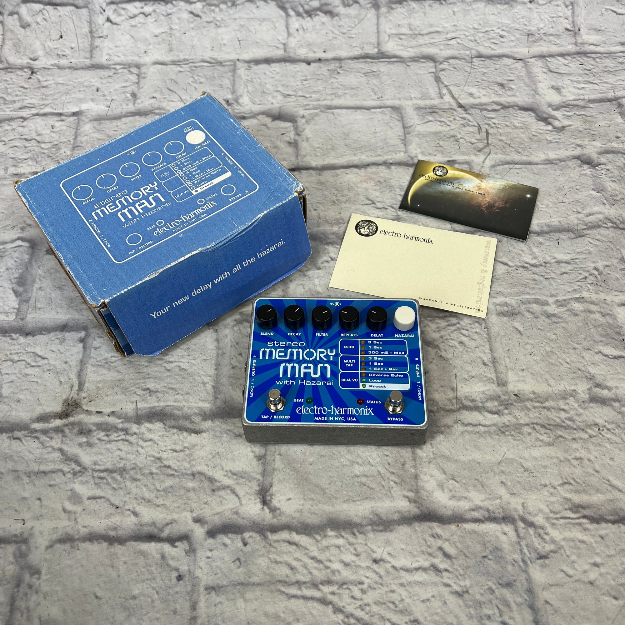 Electro-Harmonix Memory Man with Hazarai Delay Pedal